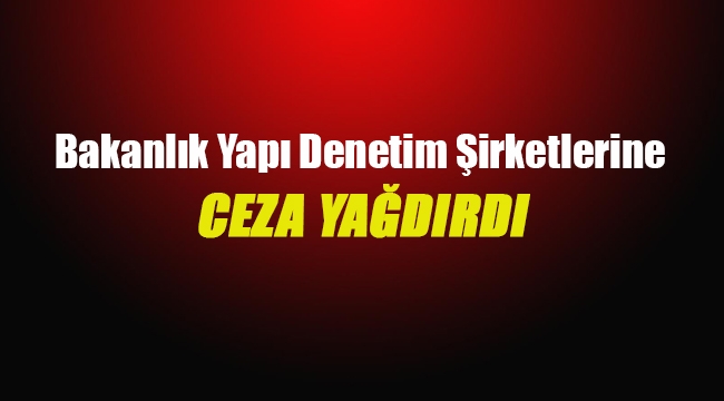 Bakanlık yapı denetim şirketlerine ceza yağdırdı