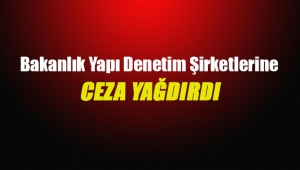 Bakanlık yapı denetim şirketlerine ceza yağdırdı