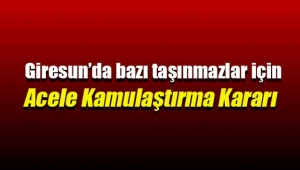 Giresun'da Espiye ilçesi Doğal Gaz Boru Hattı Projesi için acele kamulaştırma yapılacak