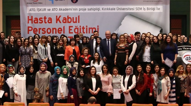 Hasta kabul personelleri sertifikalarını aldı