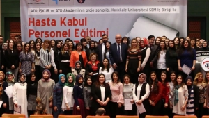 Hasta kabul personelleri sertifikalarını aldı