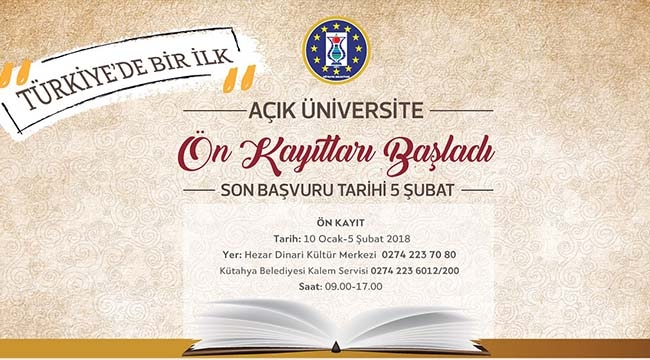 Kütahya Belediyesinden açık üniversite girişimi