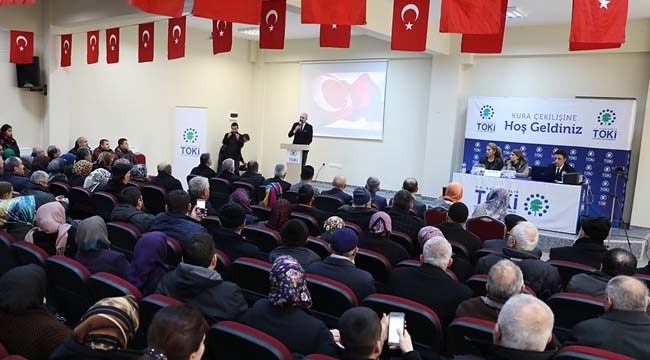 TOKİ Çankırı Atkaracalar`da konut kura çekilişi heyecanı