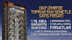 1 yıl kira garantili satılık evler DAP İzmir`de
