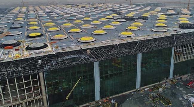 3`üncü Havalimanı inşaatı yüzde 78`i tamam! İşte Lale figürlü dev hava kontrol kulesi