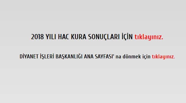 Heyecanla bekleniyordu! 2018 Hacı adayları için Hac Kura Sonuçları sorgu ekranı açıldı