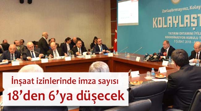 İnşaat İzinlerinde imza sayısı 18`den 6`ya düşüyor