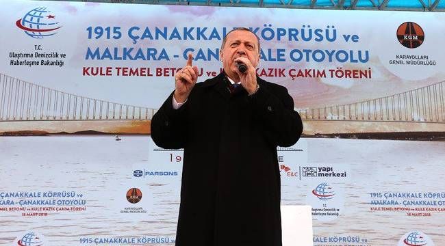 1915 Çanakkale Köprüsü için ilk beton törenle döküldü