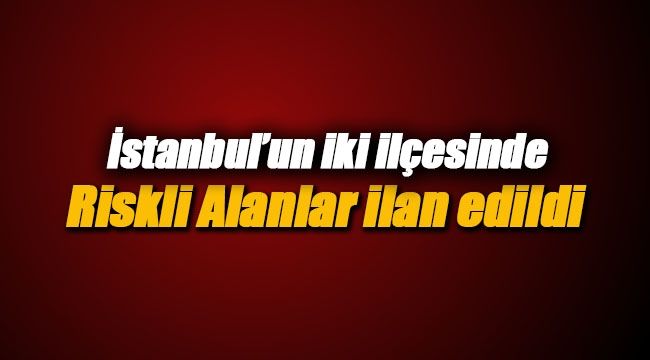 İstanbul'da iki ilçede yeni Riskli Alanlar ilan edildi