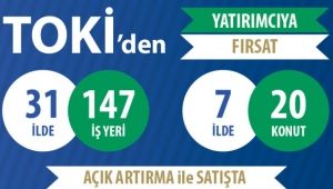 TOKİ`den satılık 31 ilde 147 iş yeri, 20 konut