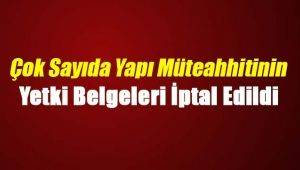 Yapı müteahhitleri için iptal kararı