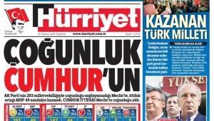 Hürriyet Gazetesi manşetleri 25 Haziran seçim sonrası gazeteler