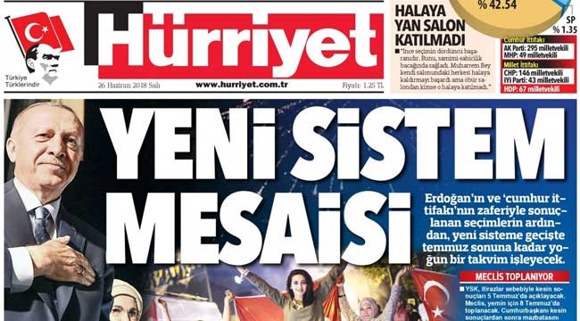 Hürriyet gazetesi oku 26 Haziran 2018 - Gazeteler, gazete manşetleri Hürriyet