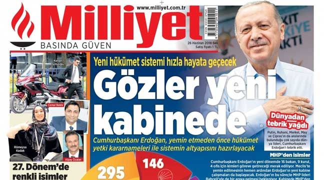 Milliyet gazetesi oku 26 Haziran 2018 - Gazeteler, gazete manşetleri Milliyet