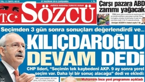 Sözcü gazete manşetleri 27 Haziran
