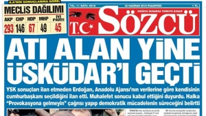 Sözcü Gazetesi manşetleri 25 Haziran seçim sonrası gazeteler