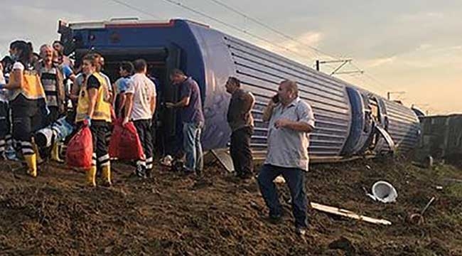 İBB Tekirdağ tren kazası için çok sayıda ekip ve ekipman yolladı
