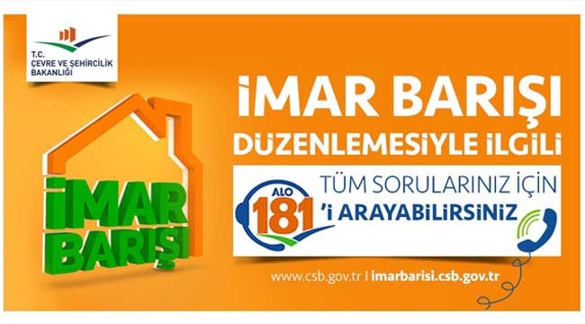 İmar Barışı soruları Alo 181 çağrı hattında