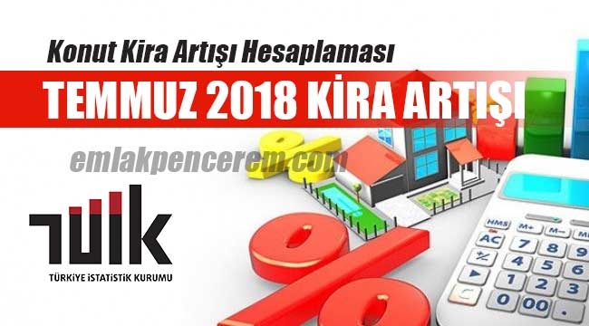 Konut kira artış oranı hesaplaması Temmuz 2018`de rekor kira artışı