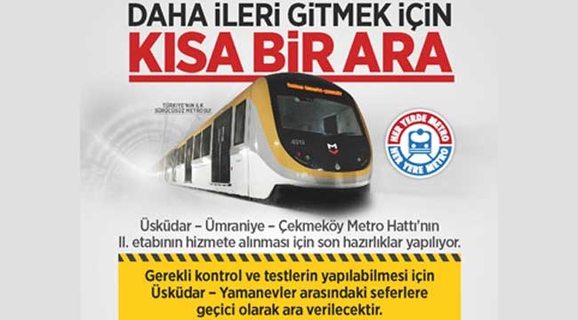 M5 Üsküdar Metrosu ne zaman hizmet veremeyecek?