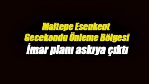 Maltepe Esenkent Gecekondu Önleme Bölgesi imar planları askıya çıktı