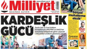 Milliyet gazete manşetleri 1 Temmuz 2018 Pazar Milliyet oku