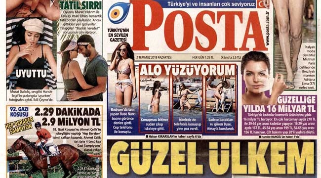 Posta gazetesi manşetleri oku 2 Temmuz Posta gazeteler
