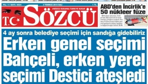 Sözcü gazetesi manşetleri 3 Temmuz 2018 Sözcü oku - Gazeteler