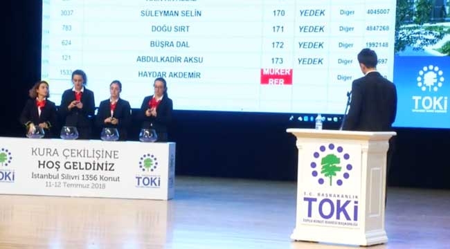 TOKİ Silivri 3+1 konut kura sonuçları tüm liste