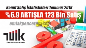 Konut satış rakamları Temmuz'da yüzde 6.9 arttı!