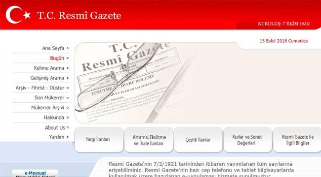Bazı yeni atamalar Resmi Gazete'de