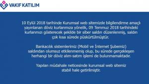 Bu kez Vakıf Katılım'a siber saldırı