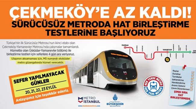 Üsküdar-Çekmeköy Metrosu açılışı için geri sayım