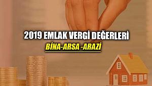 2019 emlak vergi değerleri (bina, arsa ve arazi)