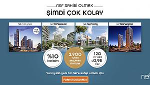 NEF PROJELERİNDE %10 İNDİRİME EK 120 AY İÇİN %0.98 KREDİ FIRSATI