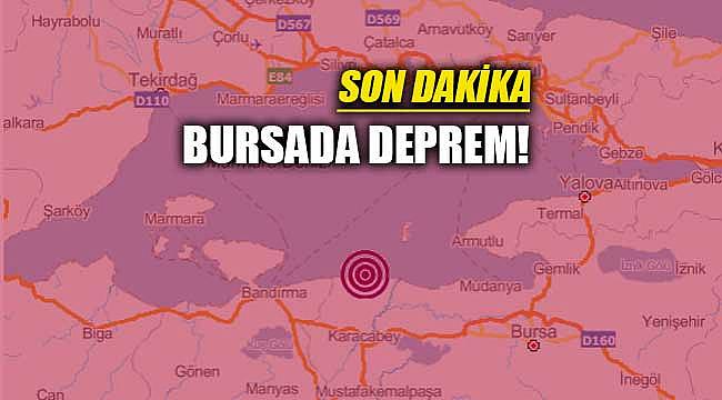 Bursa Karacabey'de 3.9 büyüklüğünde korkutan deprem