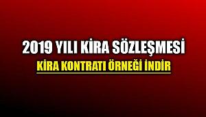 Kira kontratı 2019 örneği TÜFE indir