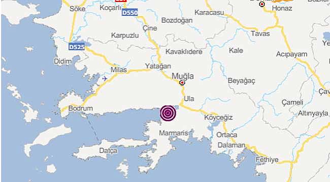 Marmaris'te sabaha karşı deprem