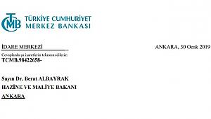Merkez Bankası'ndan Hükümete açık mektup