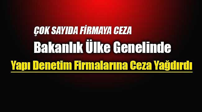 Yapı denetim firmalarına yetki belgesi iptali cezası