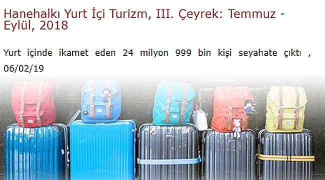 2018'de 25 Milyon Türk seyahat etti