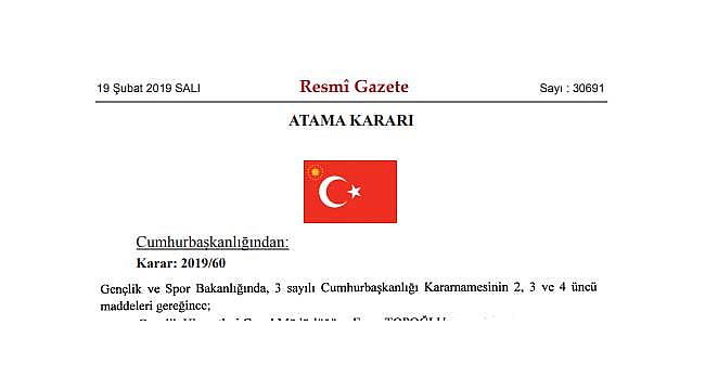 Gençlik ve Spor Bakanlığına yeni isimler atandı