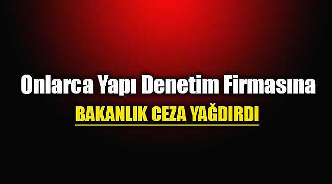Onlarca yapı denetim firmasına ceza