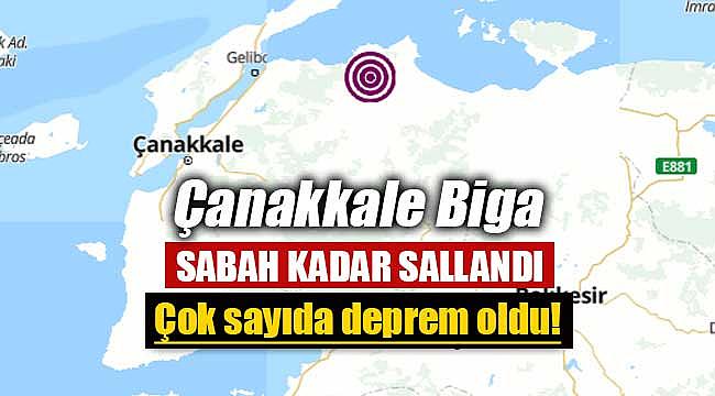 Son dakika haberleri: Çanakkale Biga'da sabaha kadar çok sayıda deprem oldu