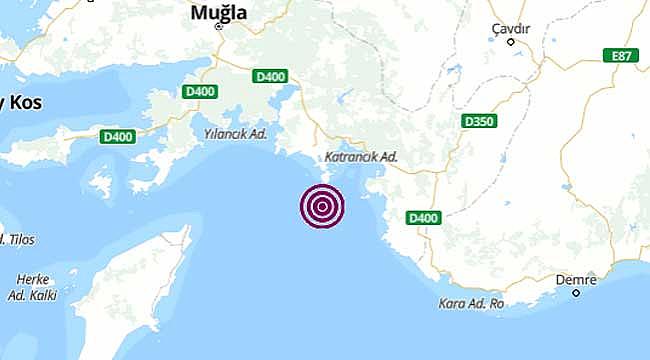 Son dakika: Muğla Dalaman'da 4.0 büyüklüğünde korkutan deprem