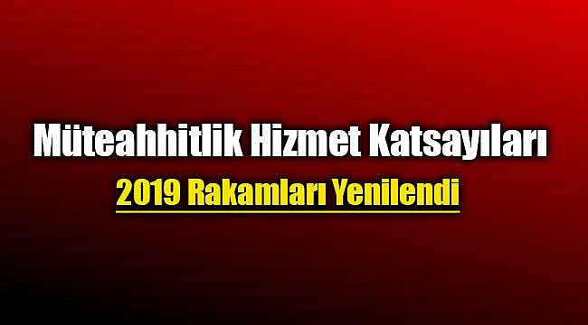 2019 müteahhitlik karneleri ve iş bitirme belgeleri için geçerli katsayılar yenilendi