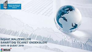 TÜRKİYE İMSAD DIŞ TİCARET ENDEKSİ ŞUBAT 2019 SONUÇLARI AÇIKLANDI