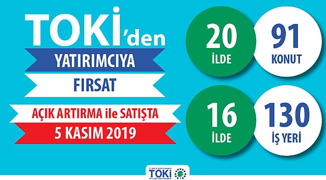 TOKİ, 130 İş Yeri İle 91 Konutu Açık Artırmaya Çıkarıyor