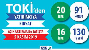 TOKİ, 130 İş Yeri İle 91 Konutu Açık Artırmaya Çıkarıyor