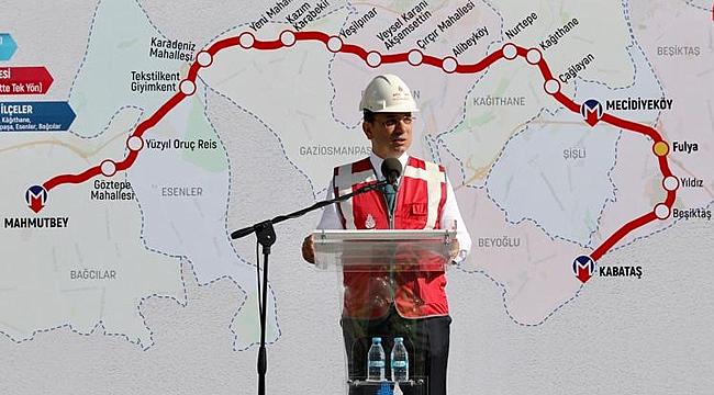 19 hatlı Kabataş-Mahmutbey Metrosu için tören yapıldı